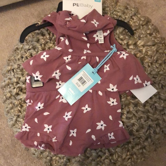 PL Baby Girl Peplum Top, Shirts, Bodysuit & Headband, 4-pc Outfit Set - Picture 7 of 8